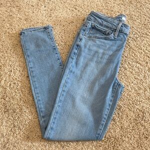 Women's 721 Levi Light Blue Skinny Jeans with Stretch Fit